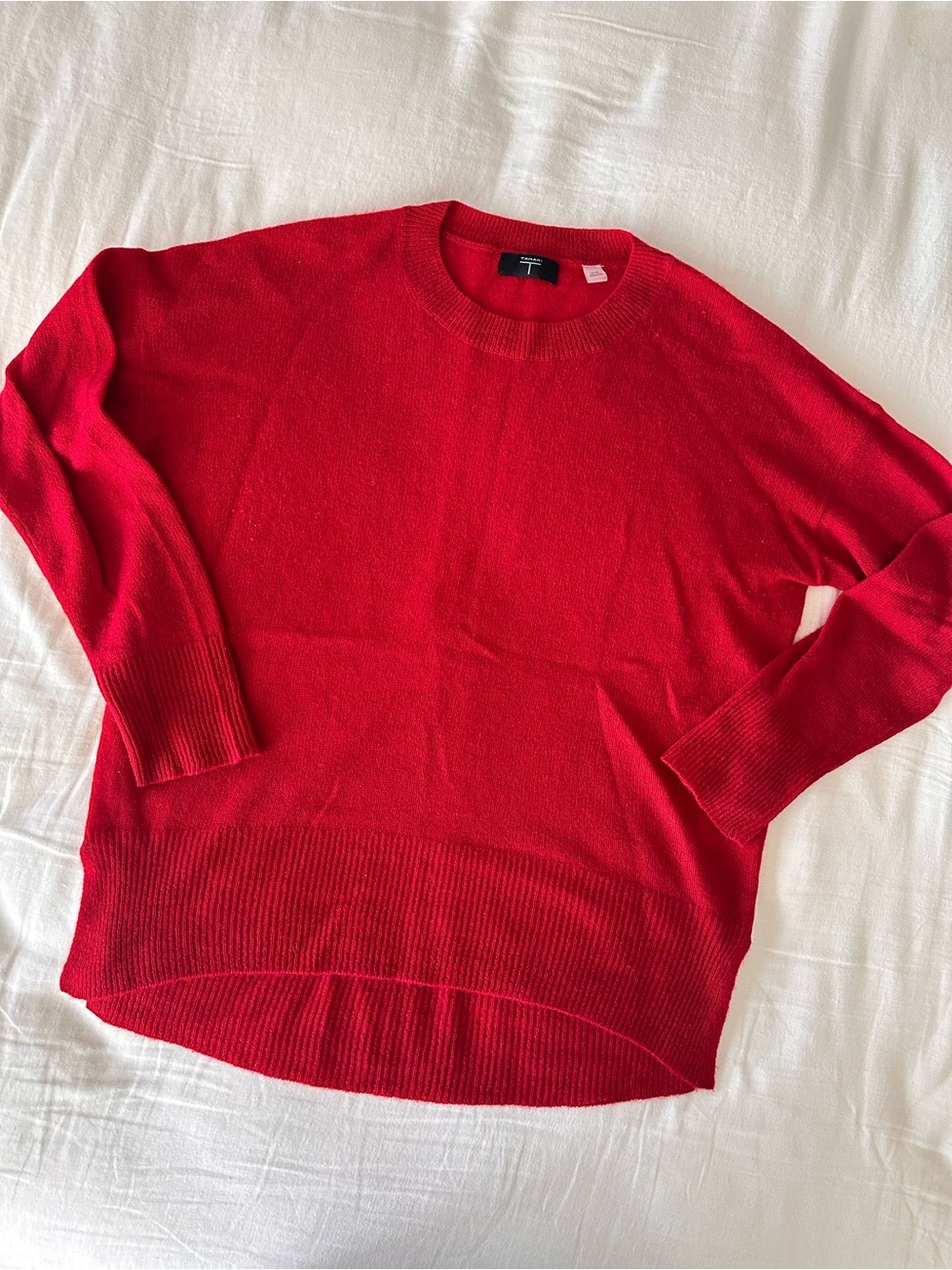 Cashmere- varsity red sweater